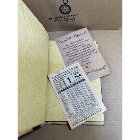 Orijinal Takvim Yaprağı Ile Nostaljik Defter Orijinal Takvim Yaprağı Ile Nostaljik Defter